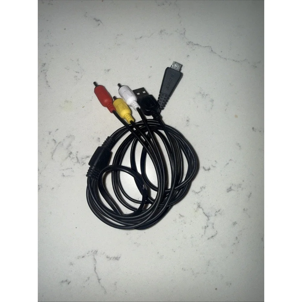 Sony Multi Terminal to RCA Male Camera Cable 1:3 Split Black